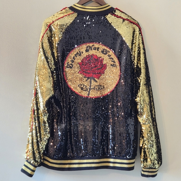 Forever21 Rare Vintage Style Unisex Sequin Boho Casual Festival Jacket Sz Large - Picture 6 of 13